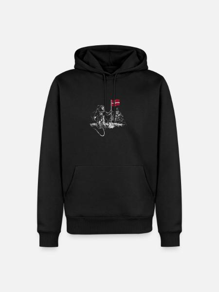 Moon Apollo Denmark - Männer Premium Bio Hoodie - Schwarz