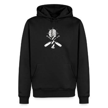 Phare mer lumière cadeau eau étoile - Sweat à capuche Premium bio Homme - noir - Devant - Nico (187cm)