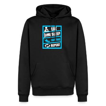 Bateau Rafting nautique - Sweat à capuche Premium bio Homme - noir - Devant - Nico (187cm)
