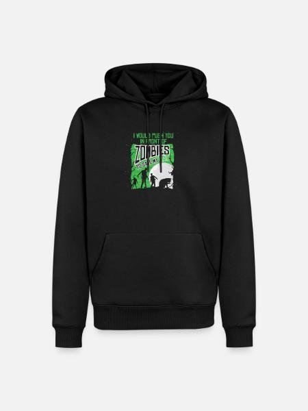 Cat rescue from zombies - Men’s Premium Organic Hoodie - black