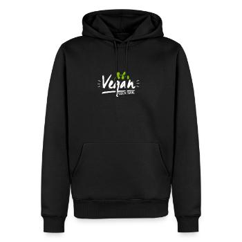 Vegan 100% naturel viande animale cadeau végétarien - Sweat à capuche Premium bio Homme - noir - Devant - Nico (187cm)