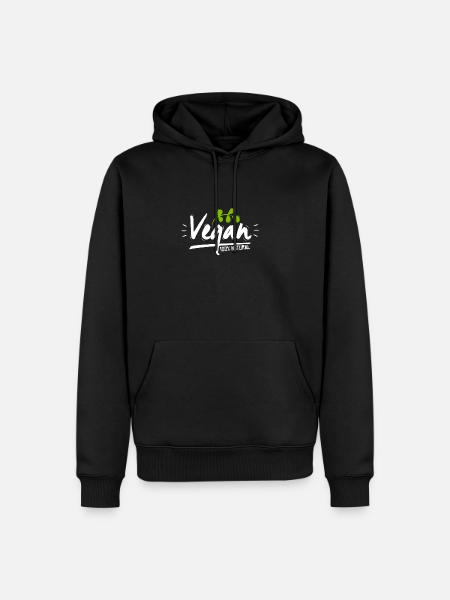 Vegan 100% naturel viande animale cadeau végétarien - Sweat à capuche Premium bio Homme - noir