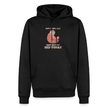 Sloth Student Sleep Sleep Lazy Gift Idea - Men’s Premium Organic Hoodie - black - Front - Nico (187cm)
