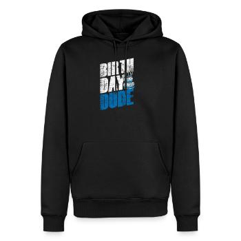 Geburtstag Birthday vintage Geschenk schenken - Männer Premium Bio Hoodie - Schwarz - Vorne - Nico (187cm)
