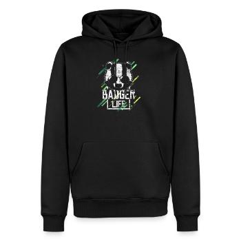 Blaireau vit des animaux de la forêt cadeau de blaireau de miel - Sweat à capuche Premium bio Homme - noir - Devant - Nico (187cm)