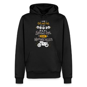 Grandpas Play Bingo Real Grandpas Ride Motorcycles - Sweat à capuche Premium bio Homme - noir - Devant - Nico (187cm)