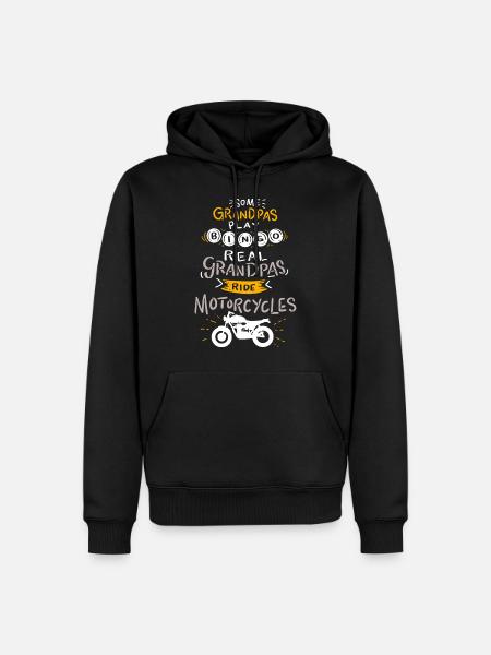 Grandpas Play Bingo Real Grandpas Ride Motorcycles - Männer Premium Bio Hoodie - Schwarz