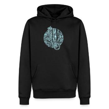 Seepferd Seepferdchen Fisch Meer Ozean Geschenk - Männer Premium Bio Hoodie - Schwarz - Vorne - Nico (187cm)
