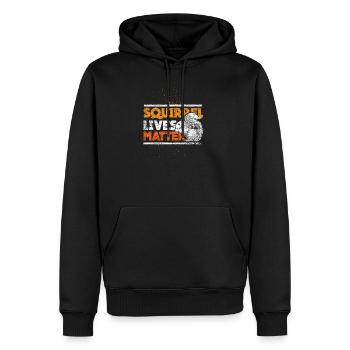 La vie de l'écureuil est importante nature animale vintage - Sweat à capuche Premium bio Homme - noir - Devant - Nico (187cm)
