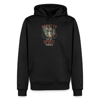 Affe Banane Tier Geschenk Affen Natur Klettern - Männer Premium Bio Hoodie - Schwarz - Vorne - Nico (187cm)