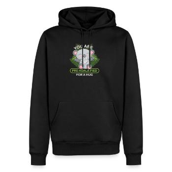 Koala eucalyptus koala ours cadeau câlin - Sweat à capuche Premium bio Homme - noir - Devant - Nico (187cm)