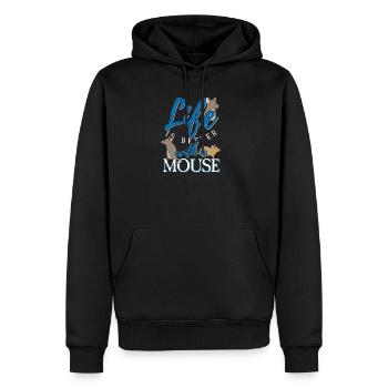 Souris animal de compagnie rat animal nature cadeau rongeur - Sweat à capuche Premium bio Homme - noir - Devant - Nico (187cm)