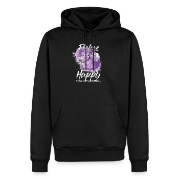 Poisson pêche pêcheur animal mer océan cadeau - Sweat à capuche Premium bio Homme - noir - Devant - Nico (187cm)