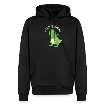 Daddysaurus - Cool Dinosaur T-Rex Design - Männer Premium Bio Hoodie - Schwarz - Vorne - Nico (187cm)