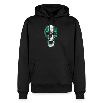 Nigeria - Sweat à capuche Premium bio Homme - noir - Devant - Nico (187cm)