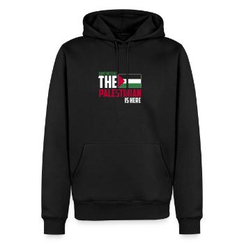 Palestine - Sweat à capuche Premium bio Homme - noir - Devant - Nico (187cm)