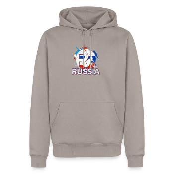 Russland - Männer Premium Bio Hoodie - Taupe - Vorne - Nico (187cm)