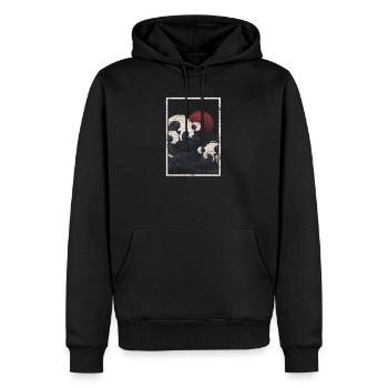 Japon - Sweat à capuche Premium bio Homme - noir - Devant - Nico (187cm)
