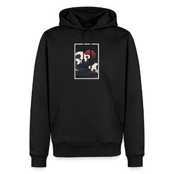 Japan - Men’s Premium Organic Hoodie - black - Front - Nico (187cm)