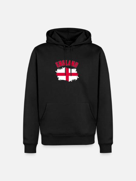 Angleterre - Sweat à capuche Premium bio Homme - noir