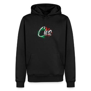 Italien Ciao Flagge Rom Geschenk Nation Pizza - Männer Premium Bio Hoodie - Schwarz - Vorne - Nico (187cm)