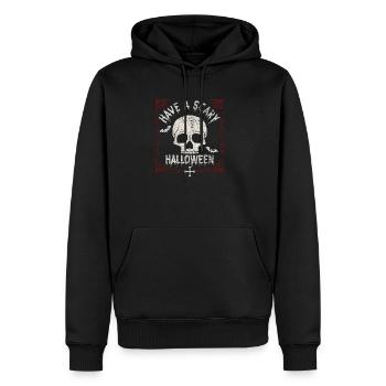 Cadeau d'halloween fantôme fantôme heure fantôme - Sweat à capuche Premium bio Homme - noir - Devant - Nico (187cm)