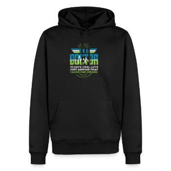 Docteur infirmière infirmière hôpital médecine - Sweat à capuche Premium bio Homme - noir - Devant - Nico (187cm)