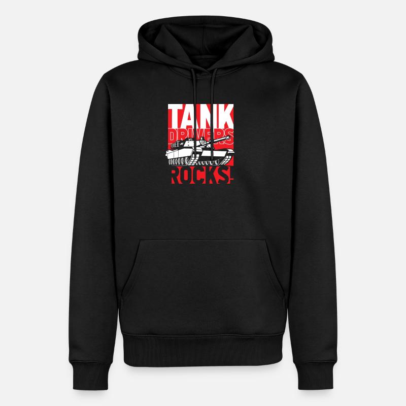 Panzer - Männer Premium Bio Hoodie - Schwarz