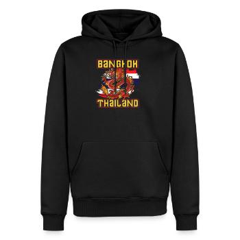 Thaïlande - Sweat à capuche Premium bio Homme - noir - Devant - Nico (187cm)