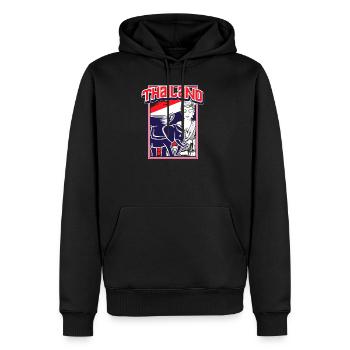 Thailand - Männer Premium Bio Hoodie - Schwarz - Vorne - Nico (187cm)