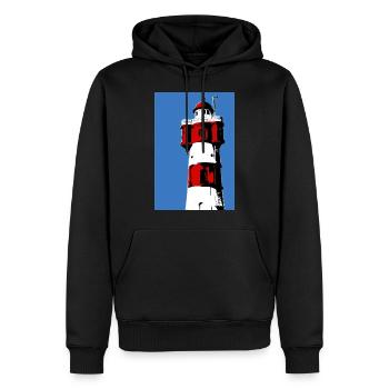 Phare Roter Sand2 - Sweat à capuche Premium bio Homme - noir - Devant - Nico (187cm)