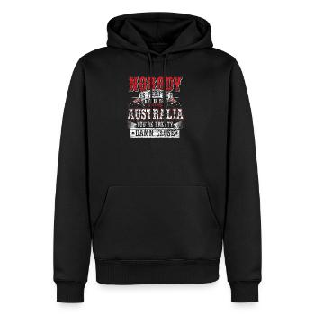 Australien - Männer Premium Bio Hoodie - Schwarz - Vorne - Nico (187cm)