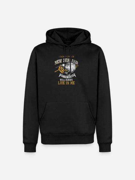 Neuseeland - Männer Premium Bio Hoodie - Schwarz