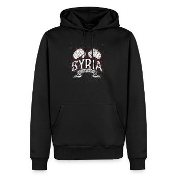 Freies Syrien - Männer Premium Bio Hoodie - Schwarz - Vorne - Nico (187cm)