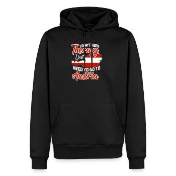Österreich - Männer Premium Bio Hoodie - Schwarz - Vorne - Nico (187cm)