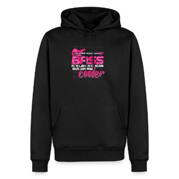 Bassist - Männer Premium Bio Hoodie - Schwarz - Vorne - Nico (187cm)