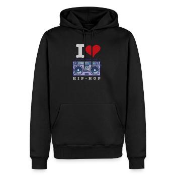 Streetdance breakdance hip hop musique danse sport - Sweat à capuche Premium bio Homme - noir - Devant - Nico (187cm)