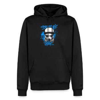 Hip Hop - Männer Premium Bio Hoodie - Schwarz - Vorne - Nico (187cm)