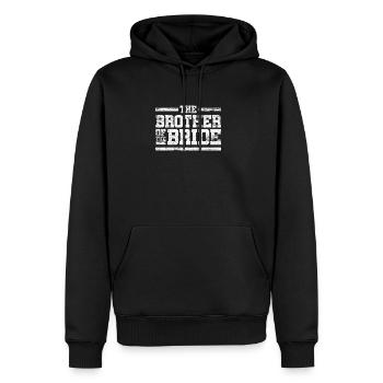 Bruder der Braut - Männer Premium Bio Hoodie - Schwarz - Vorne - Nico (187cm)