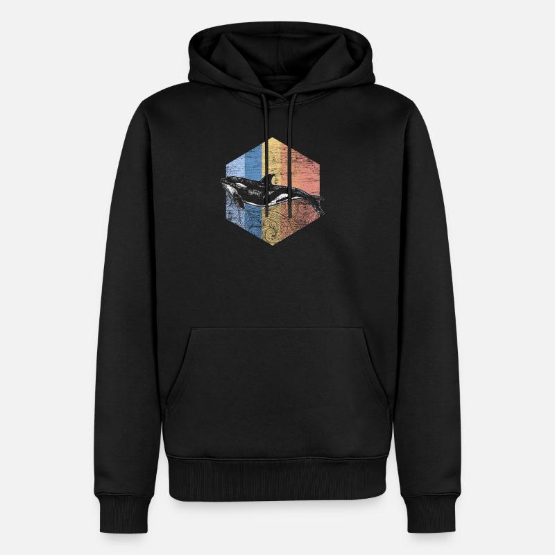 Orca - Männer Premium Bio Hoodie - Schwarz