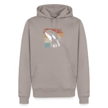 killer whale - Men’s Premium Organic Hoodie - taupe - Front - Nico (187cm)
