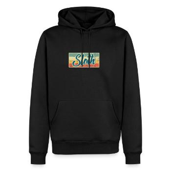 indolence - Sweat à capuche Premium bio Homme - noir - Devant - Nico (187cm)