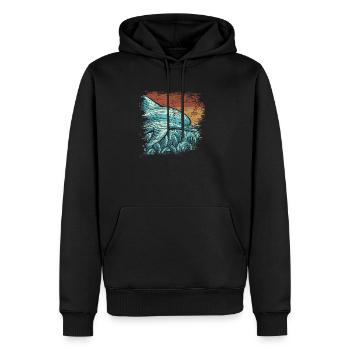 dauphin - Sweat à capuche Premium bio Homme - noir - Devant - Nico (187cm)