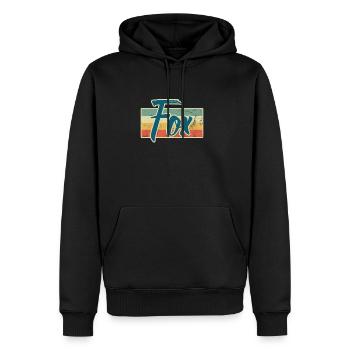 Fuchs Tier Wald Schlau Clever Streber Geschenk - Männer Premium Bio Hoodie - Schwarz - Vorne - Nico (187cm)