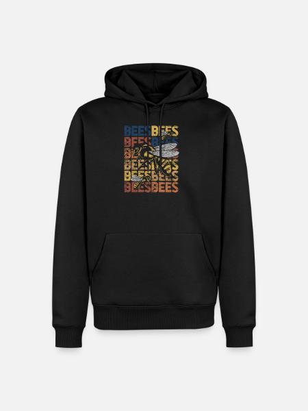 bee - Men’s Premium Organic Hoodie - black