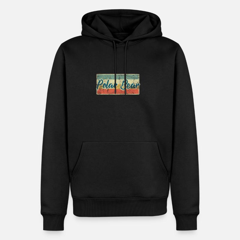 Eisbär - Männer Premium Bio Hoodie - Schwarz