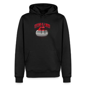 Curling - Männer Premium Bio Hoodie - Schwarz - Vorne - Nico (187cm)