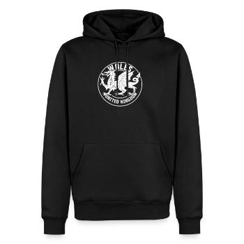 Pays de Galles - Sweat à capuche Premium bio Homme - noir - Devant - Nico (187cm)