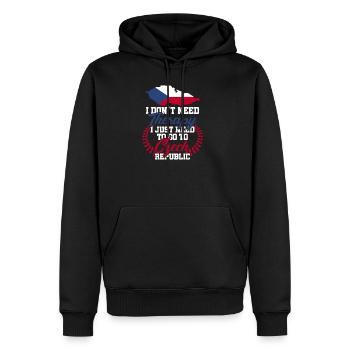 Tschechien - Männer Premium Bio Hoodie - Schwarz - Vorne - Nico (187cm)
