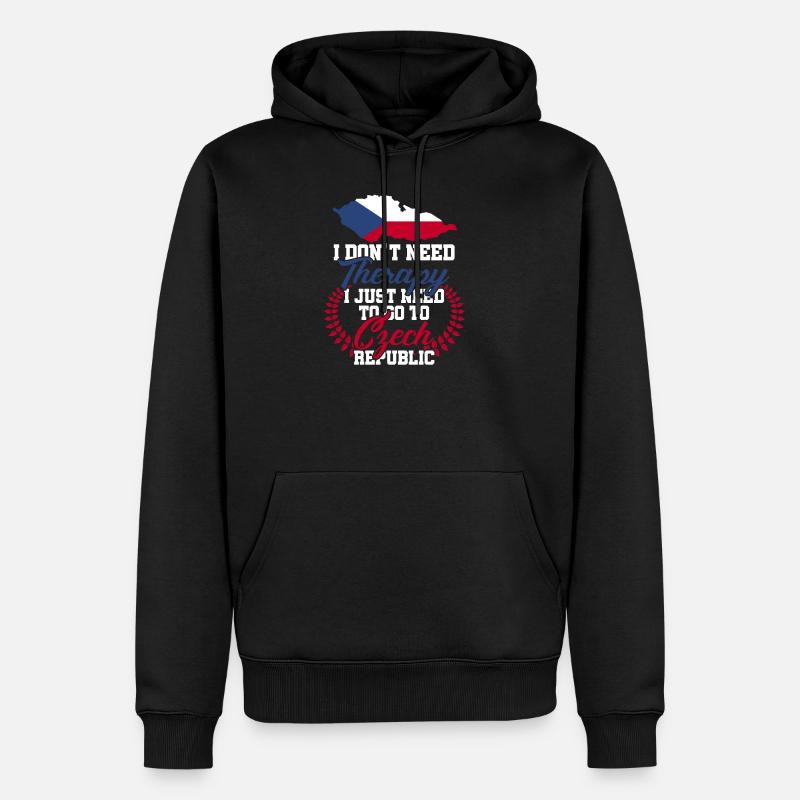 czechia - Sweat à capuche Premium bio Homme - noir